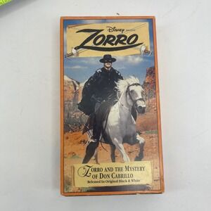 Disney Zorro The Mystery of Don Cabrillo VHS Walt Disney Home Video Volume 2 B&W